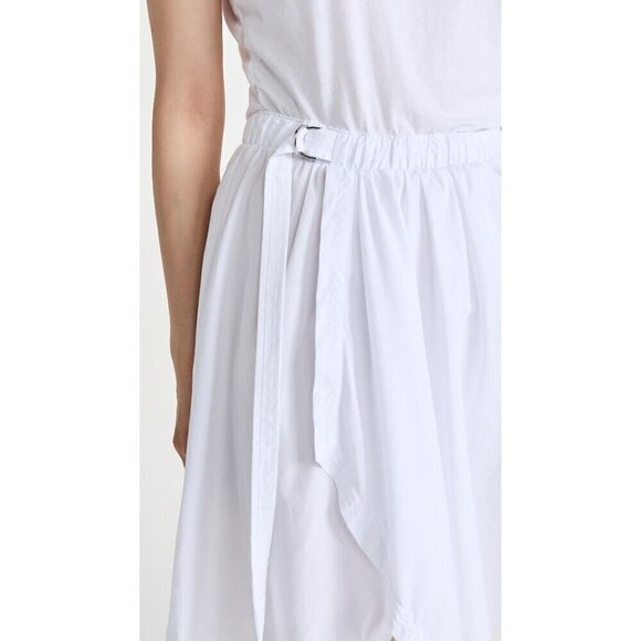 Derek Lam 10 Crosby Corey Mixed Media Belted Midi Dress White Womens Size Small - Picture 5 of 11